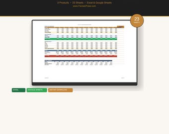 Freelancer & Consultant Bundle | Invoice Tracker Client Pipeline Project Manager | 3 Excel Google Sheets Templates