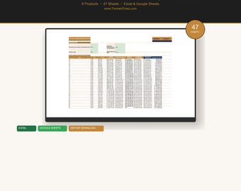 Personal Finance Bundle | Budget Tracker Debt Payoff Savings Sinking Funds | 9 Excel Google Sheets Templates