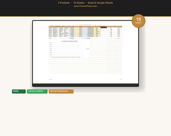 Insurance Agent Business Bundle | Client Policy Pipeline Revenue Tracker | 5 Excel Google Sheets Spreadsheets