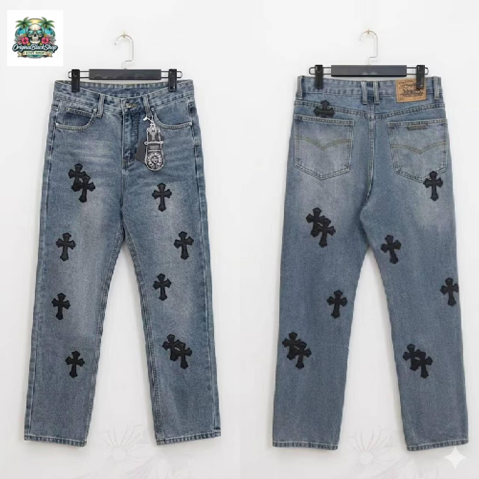 Cross Baggy Jeans - Etsy
