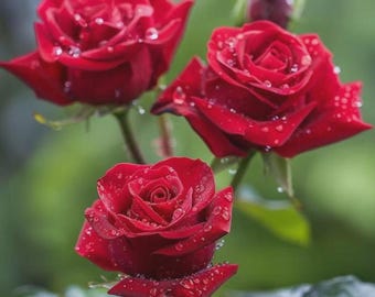 Red Rose Seeds (20 Pack) – Heirloom Non-GMO Flower Seeds, Easy to Grow Garden Roses, Fragrant Bloom for Home Garden & Bouquets