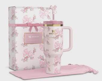 Stanley x LoveShackFancy Holiday Quencher 40oz Rosa Beaux Pink PEDIDO CONFIRMADO