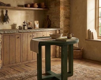 Round Organic Modern Kitchen Table