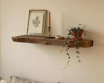 Live Edge Walnut Floating Shelf
