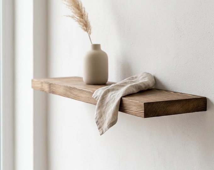 Rustic Wood Floating Shelf