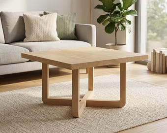 Hölzerner quadratischer Couchtisch, rustikale Wohnzimmermöbel, kundenspezifische Größe verfügbar