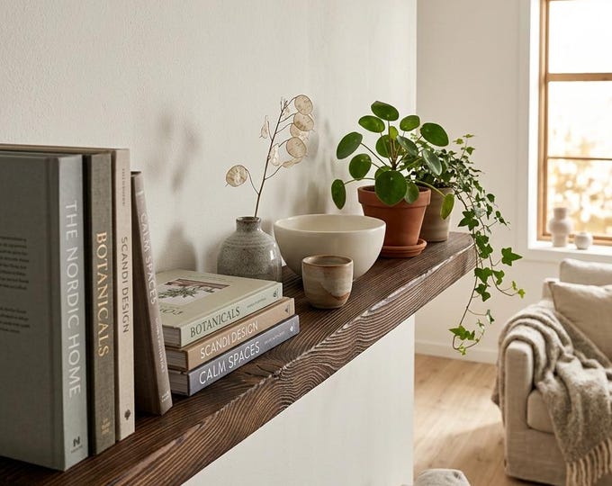 Rustic Wood Floating Shelf