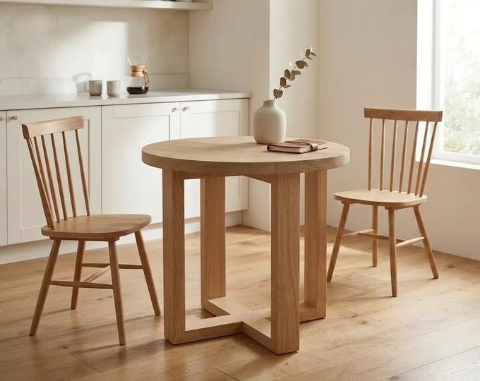 Round Organic Modern Kitchen Table