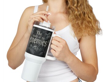 The Souls of My Enemies Ghost Halloween Tumbler | 40oz Stainless Steel Travel Cup