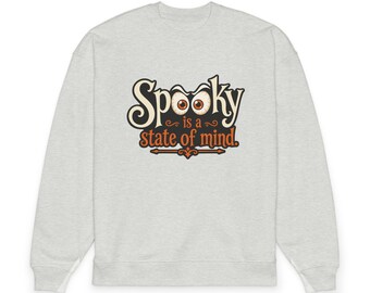 Spooky is a State of Mind Sweatshirt | Halloween Retro Typography / Halloween Sweater / Unisex Pullover / Spooky Pullover