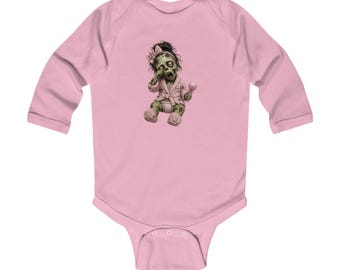 Baby Girl Zombie Infant Bodysuit | Zombie Baby Graphic / Halloween Onesie Baby Girl
