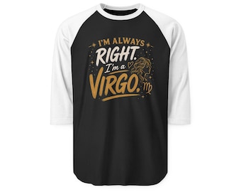 Virgo Zodiac Sign Raglan Shirt | Astrology Humor Tee