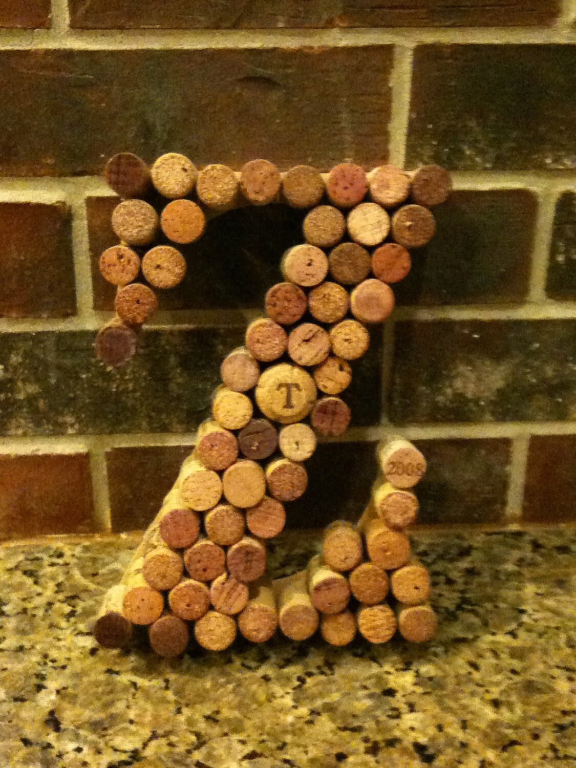 Wine Cork Decor Letters Letters AZ Etsy