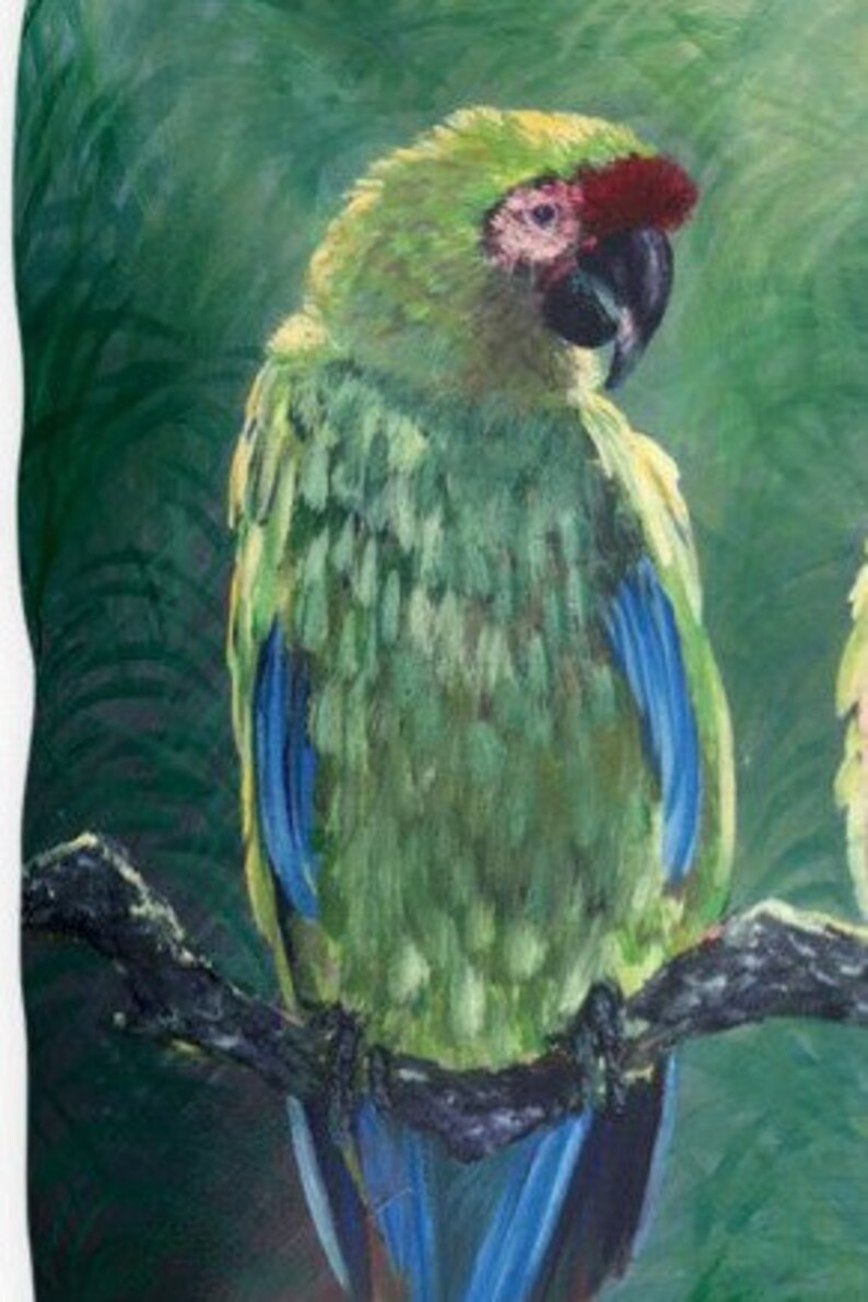 Love Birds Parrots Throw Pillow is a great accent pillow for a bedroom or living Room pillow or entryway. Tropical pillow image 8