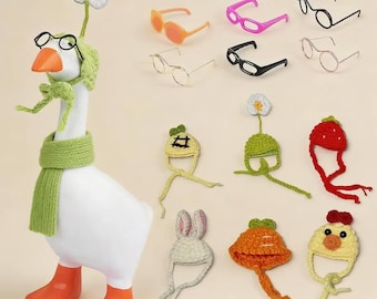 7 Inch Porch Goose Outfit Set, 12PCS Goose Clothes, Adjustable Strap Costume, Mini Hat Decor, Goose Statue Clothing