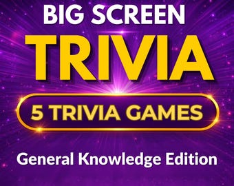 Big Screen Trivia Games Bundle | General Knowledge Quiz (Digital Download)