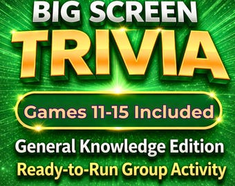 Big Screen Trivia Bundle | Games 11–15 | Senior Activity for Groups | PowerPoint Game
