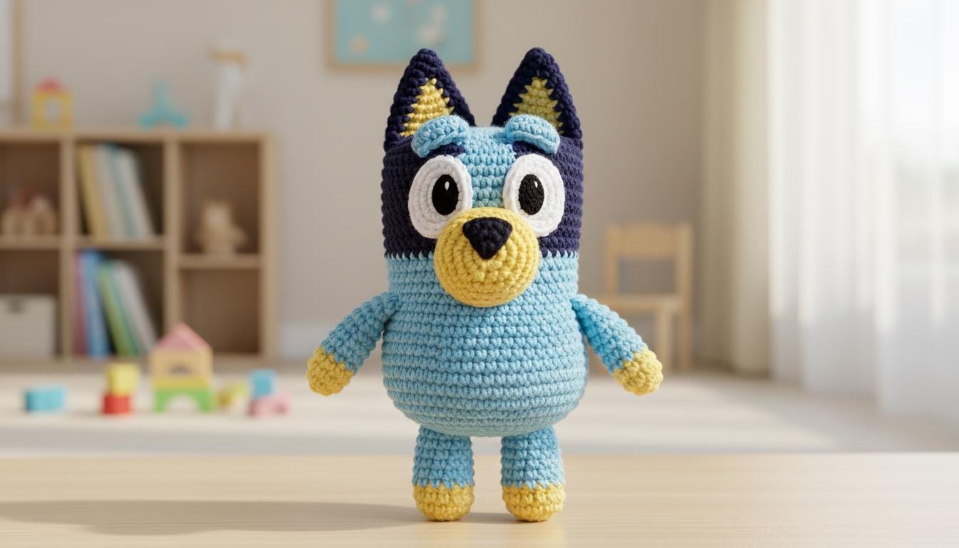 Bluey Amigurumi Dog Plush Pattern