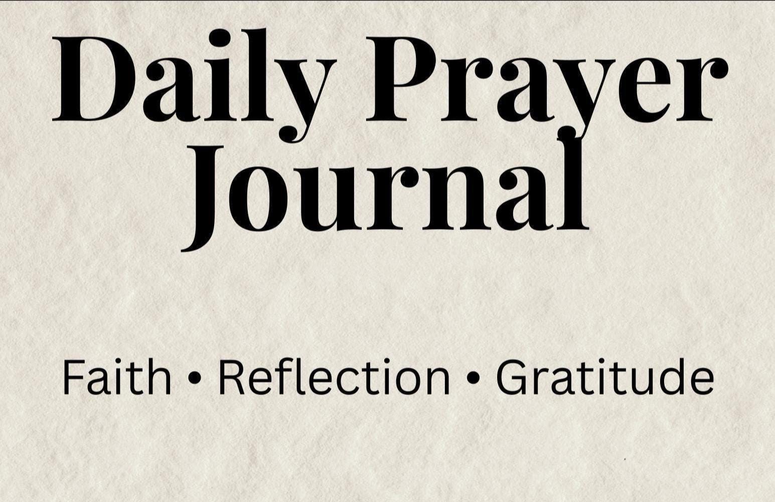 Daily Prayer Printable | Christian Reflection Pages | Gratitude Planner ...