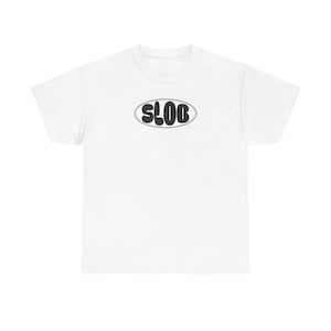 Slob logo Black and White Unisex Heavy Cotton Tee