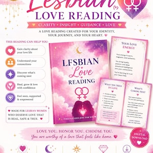 Lesbian Love Reading | Personalized LGBTQ+ Love Reading | Relationship Insight & Guidance | Digital Download | Custom Spiritual Reading