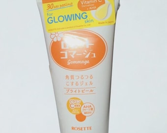 Rosette Gommage Glow Peel Gel, exfoliante facial con vitamina C y AHA (Hecho en Japón)