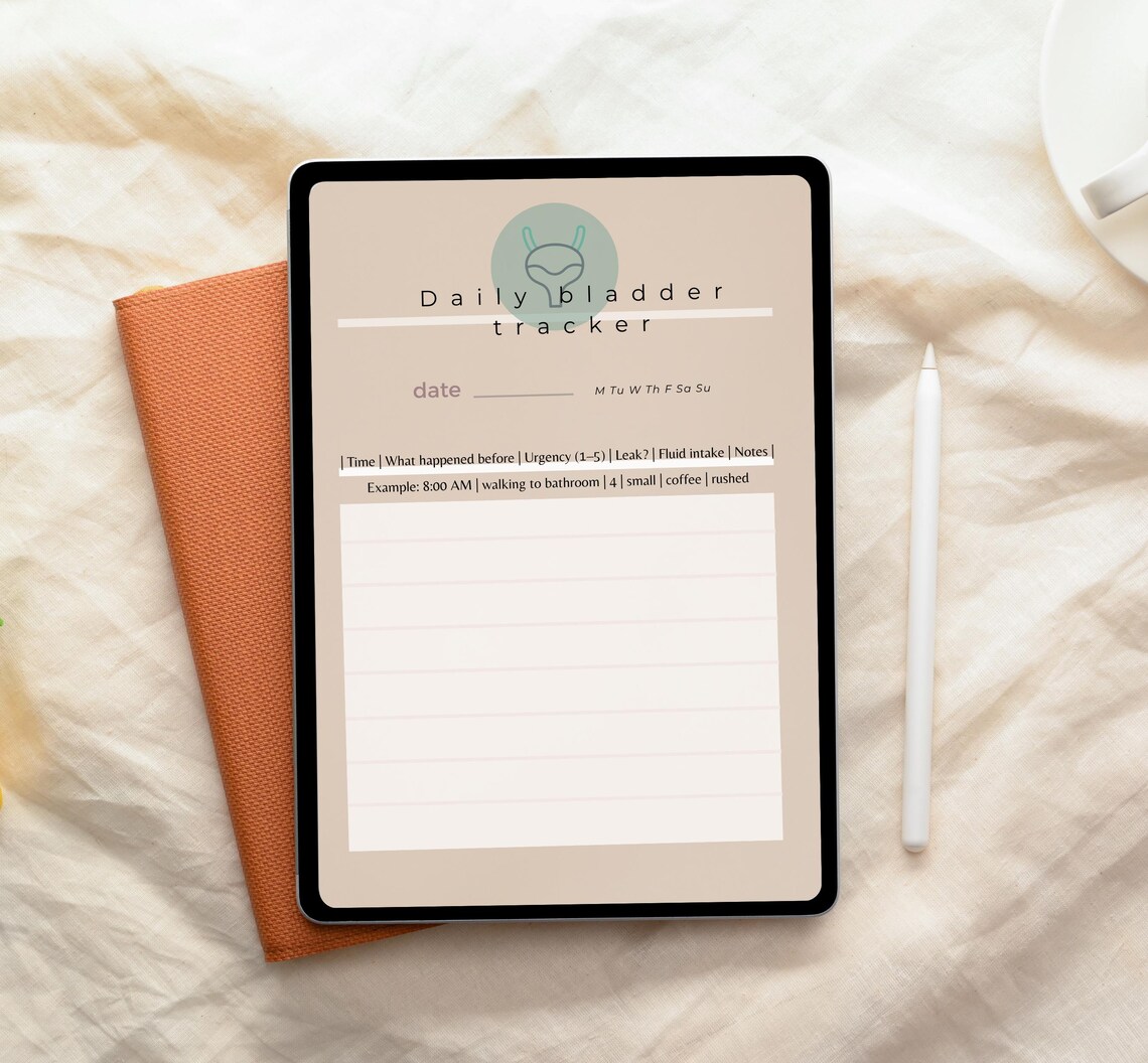 Bladder Leak Pattern Tracker | 8-page Digital Log for Pelvic Health ...