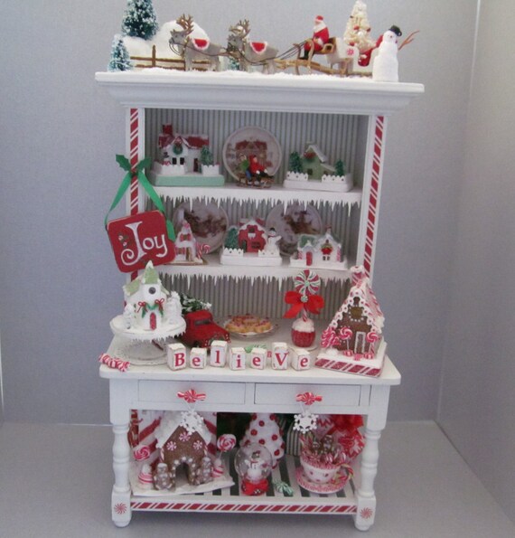 OOAK Dollhouse Miniature Glitter House Christmas Etsy