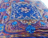 Beautiful Linen Cotton Scarf Royal Blue quot Art of the Scarf quot made in Italy from the Tie Rack 44 quot x 44 quot
