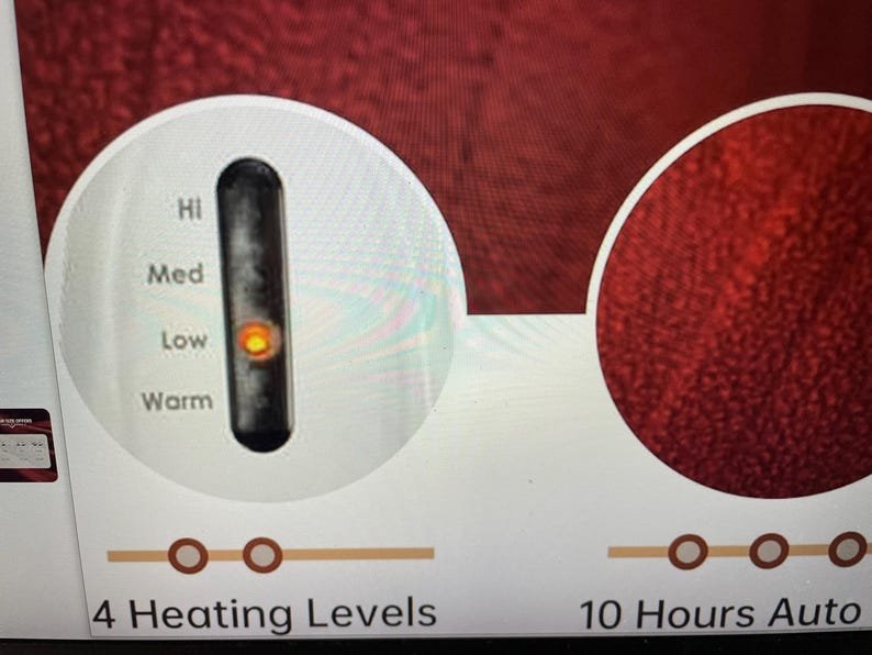 Electric Heating Blanket 72 X 84 in Burgundy Full Blanket Etsy