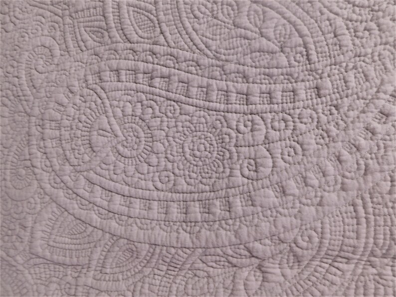 3 Pc King Sz Matelesse Paisley Bedspread Light Pearl Silver Etsy