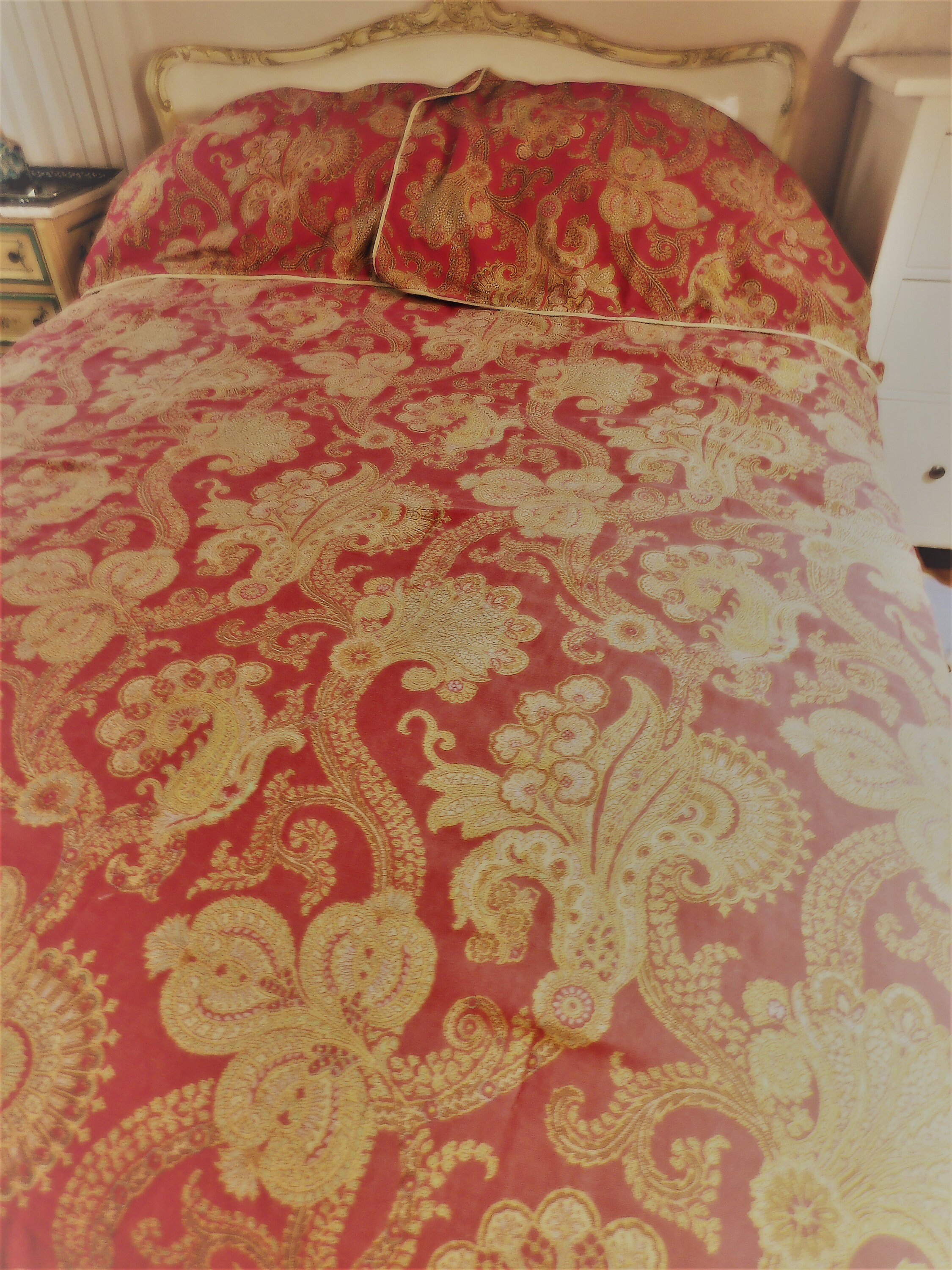 3 Pc Set Chaps Ralph Lauren King French Country Paisley Etsy