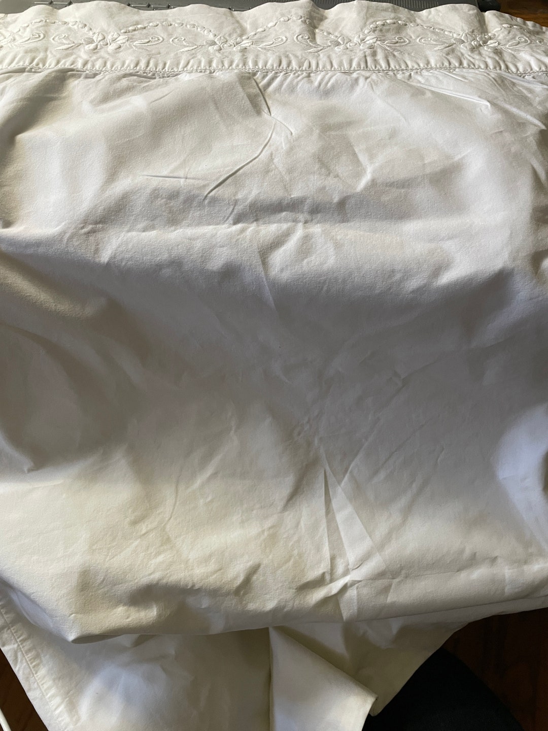 Martha Stewart King Pillow Case White W White Embroidery on Etsy