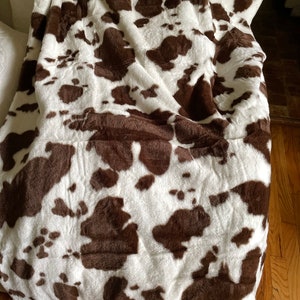 Brown Cow Pattern Print Blanket