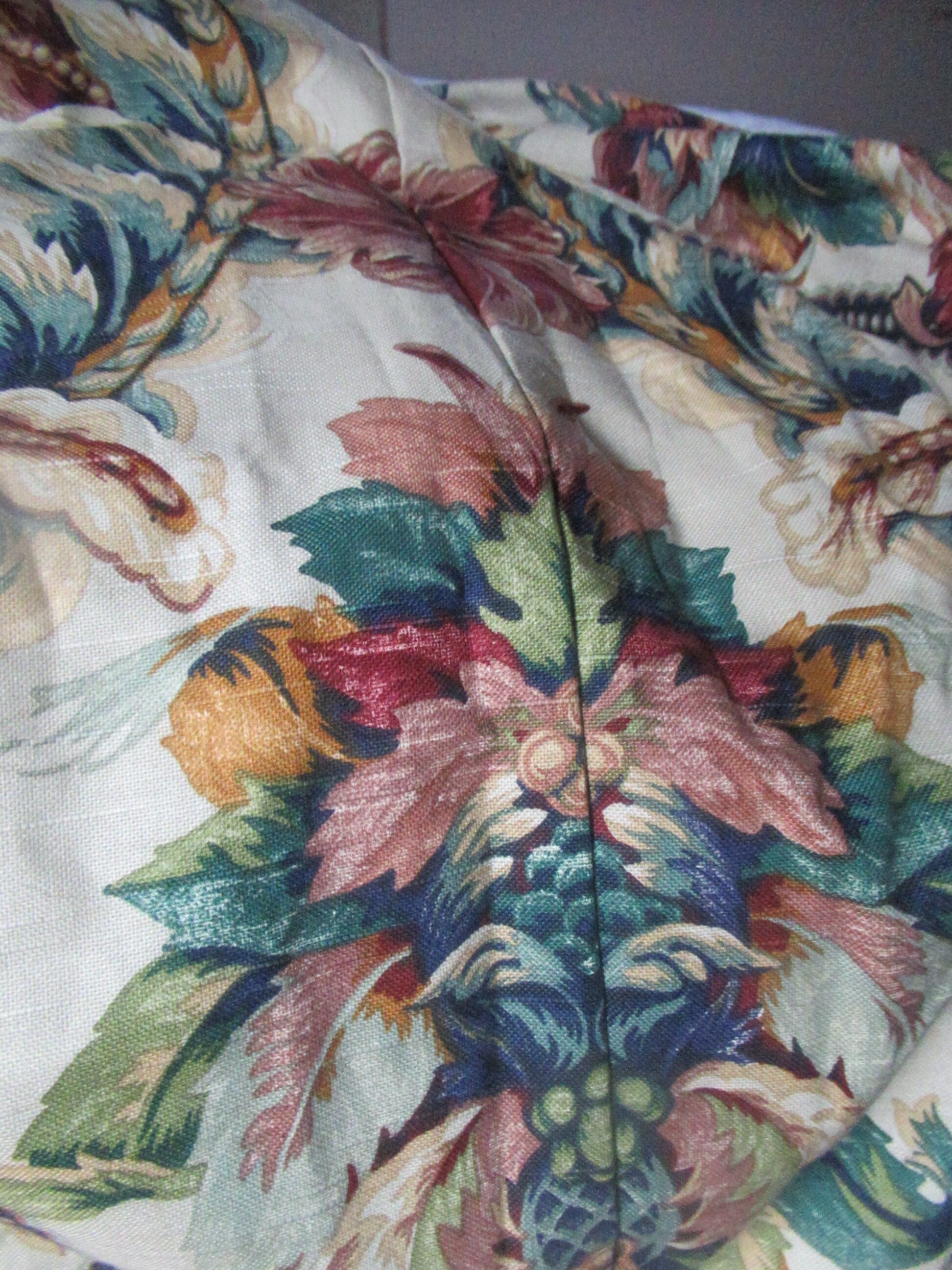 Pr 2 Panels Drapes Bedruckte Baumwolle mit Falten und Haken | Etsy