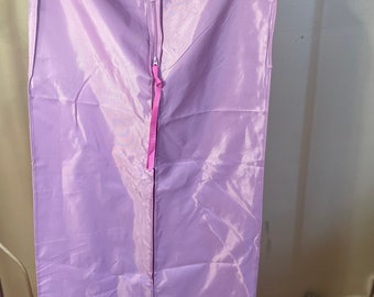Lavender Wedding gown garment bag 68" long x 24" wide zips all the way up or down, new, never used aweome gown protector heavy vinyl bag