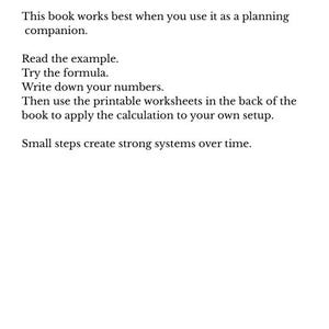 May include: A white page with the title "Improve As You Go" and text describing the book's use as a planning companion. Instructions include reading examples, trying formulas, and using worksheets. The number 2 is at the bottom.
