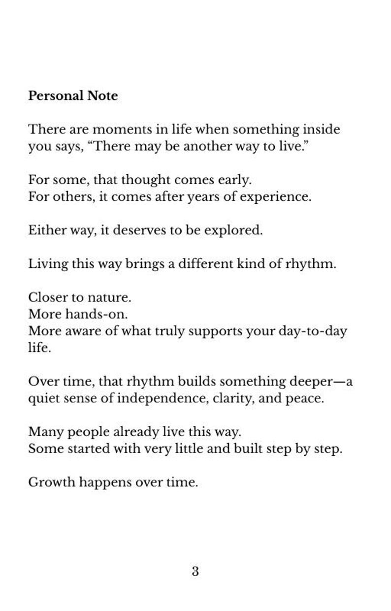 May include: A page from a book with the title "Personal Note" and text about self-reflection and personal growth. The text includes phrases like "another way to live" and "Growth happens over time."