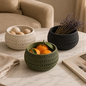 Lattice Decorative Bowl – Modern Openwork Centerpiece for Coffee Table & Dining Decor