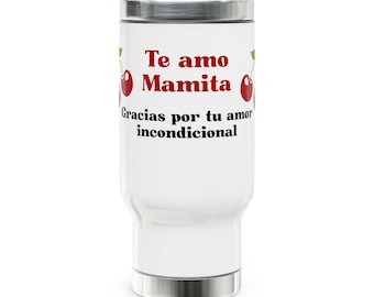 Stainless Steel Travel Mug with Handle, 14oz