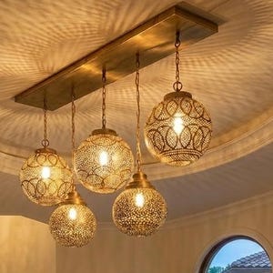 moroccan chandelier, brass chandelier, pendant light, ceiling lamp, boho lighting, arabic lamp, hanging light, living room light, globe chandelier, moroccan lamp, handmade lighting, brass pendant, home decor lighting