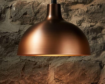 Modern Copper Pendant Light, Handmade Copper Hanging Lamp, Minimalist Ceiling Light, Rustic Industrial Lighting Fixture, Kitchen Island Lamp