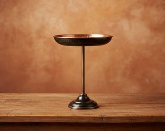 Handmade Copper Floating Candle Holder, Hammered Copper Centerpiece Bowl, Rustic Wedding Decor, Tabletop Candle Stand, Farmhouse Home Decor