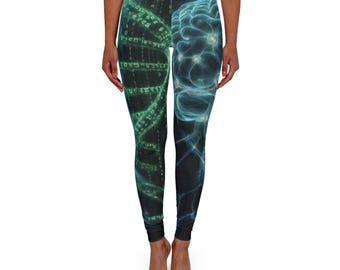 Leggings met illustratie van de DNA-helix in de hersenen | Leggings met neurowetenschappelijk patroon