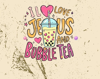 I Love Jesus and Bubble Tea Youth T-Shirt