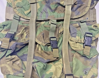 Modded M81 Woodland Camo Medium Alice Pack Malice Mod With Frame and Straps