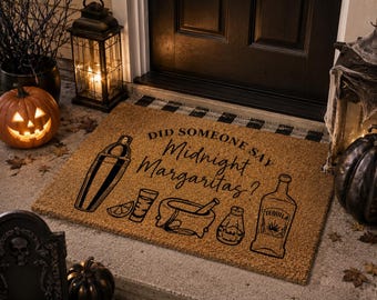 Midnight Margaritas Doormat, Practical Magic Inspired Mat, Witchy Welcome Rug, Fun Halloween Decor Gift