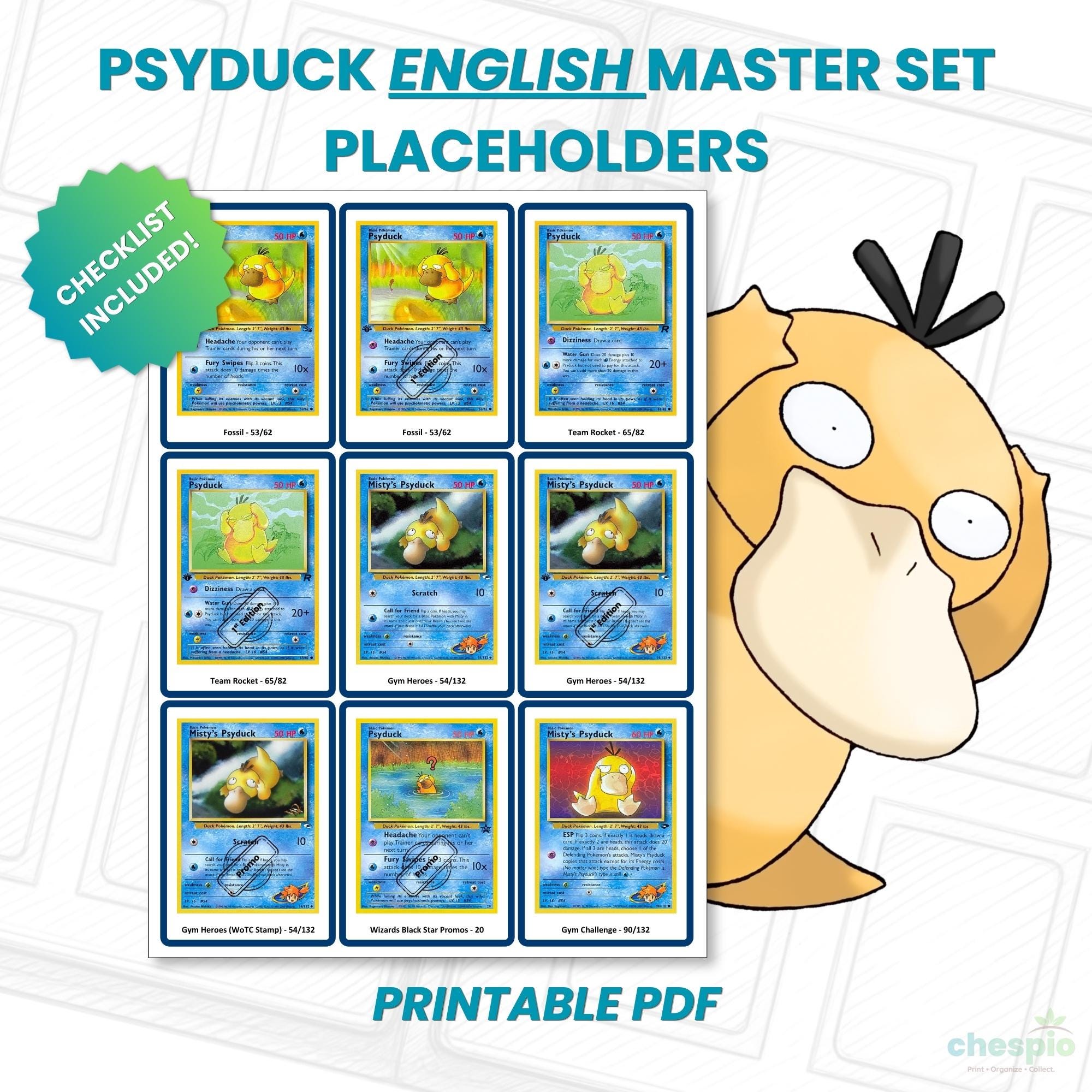 Psyduck Card Binder - Etsy