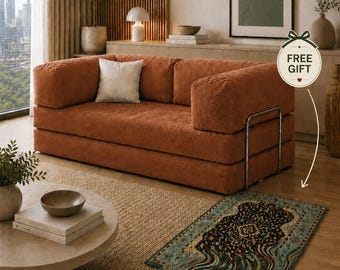 Modular Sofa, Floor Couch, Corduroy Fabric Couch, Floor Sofa, Livingroom couch, Gaming Couch, Floor Seat Pillow