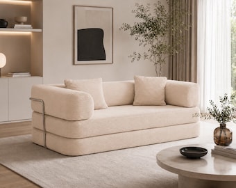 Sofá modular de pana para suelo, sofá moderno para salón, cómodos asientos de salón.